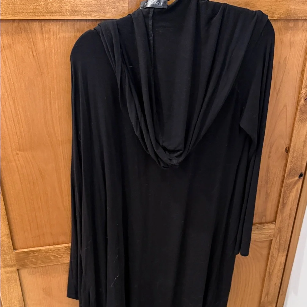 Elegant Black Women's long cardigan - Picture 4 of 4